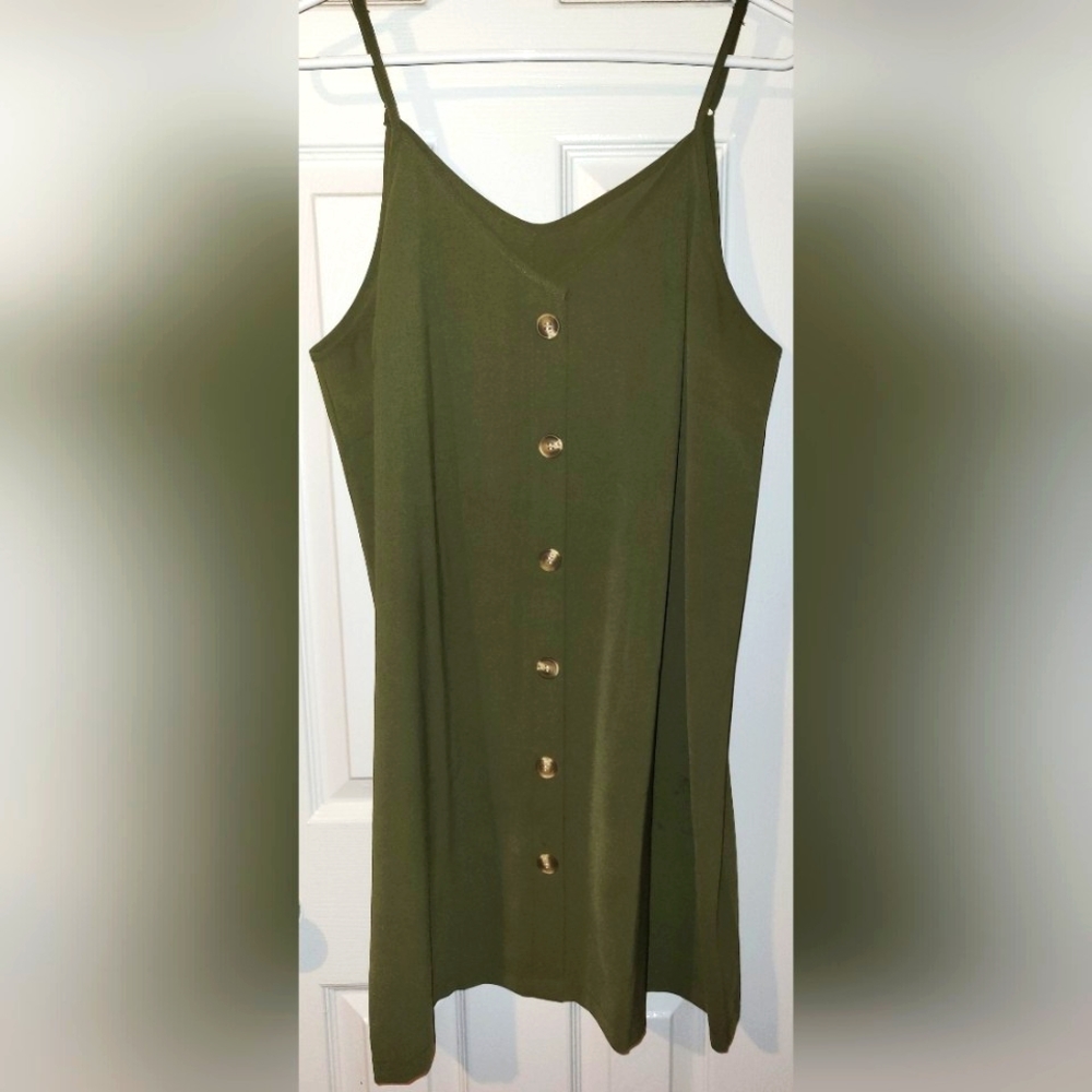 Olive Green Comfortable Dress
